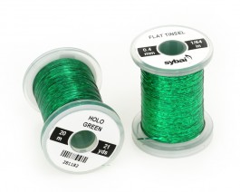 Flat Tinsel, 0.4 mm, Holographic Green